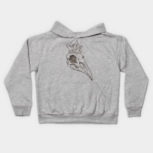 Crystal Crow Crown Kids Hoodie